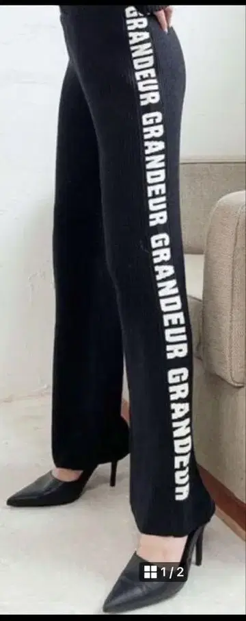 gyda 블랙 니트 grdndeur 팬츠
