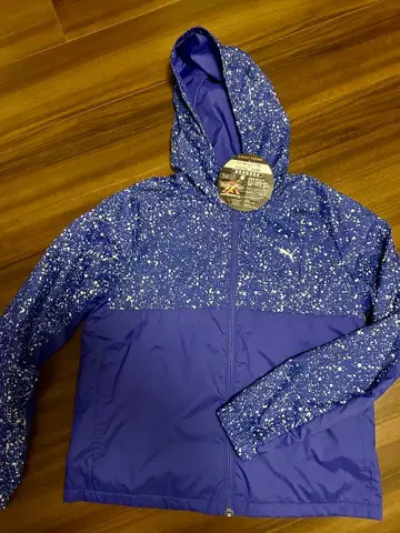 새상품 PUMA 스플래터 패턴 후드 부착 자켓 택 포함