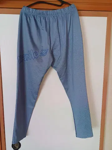 Marble 로고 스트레이트 팬츠 파랑