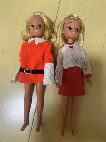 클론 리카짱 리나짱 인형 2체 세트 오렌지와 빨간색 의상