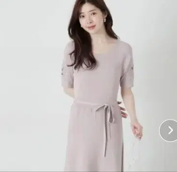 자수 니트 원피스
