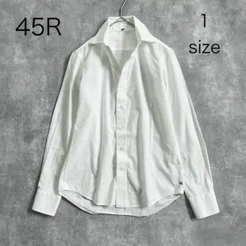4789 [새상품급] 45R 레귤러 셔츠 블라우스 긴팔 화이트 S