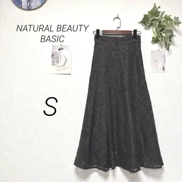 10236 내추럴 뷰티 베이직 전체 레이스 롱 스커트