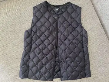 UNIQLO 퍼프테크 퀼팅 베스트 웜 패디드 BLACK 수납 봉투