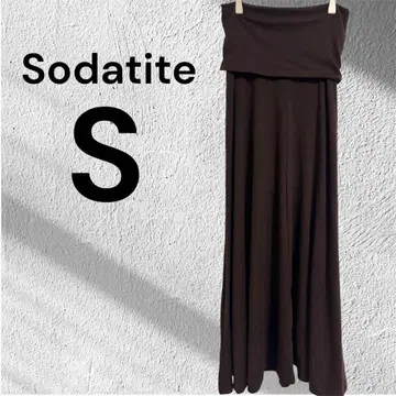 sodatite 원피스 티셔츠 롱 슬리브리스 베어탑 S