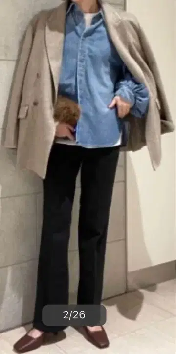 SLOBE IENA LE DENIM WING SLEEVE 데님 셔츠