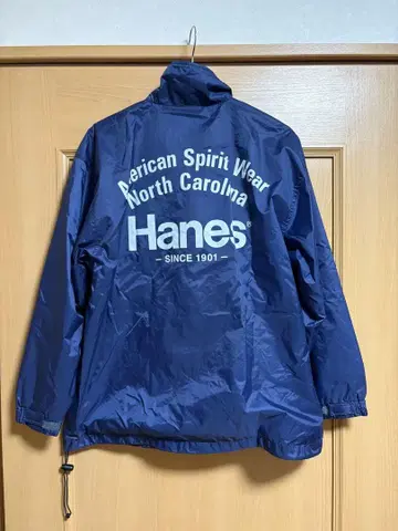 HANES 헤인즈 나일론 자켓 90s 빈티지 로고 네이비