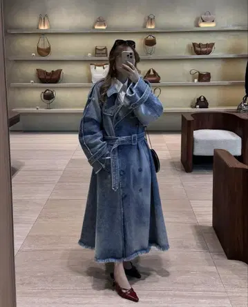 The toe 트렌치코트 데님코트 캐주얼 thetoe