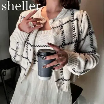 새상품 sheller 셰리에 handmade check ensembl