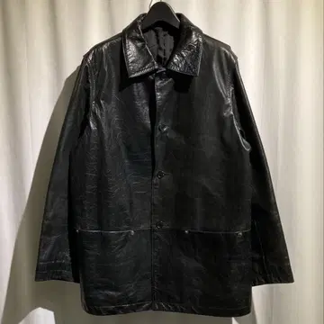 [ vintage ] 가죽 자켓 리벳 블랙