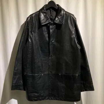 [ vintage ] 가죽 자켓 리벳 블랙