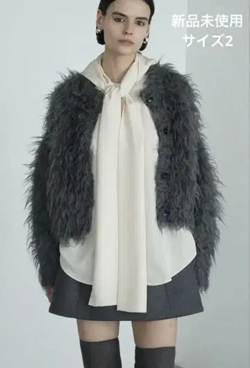 클라네 SHAGGY SHORT KNIT CARDIGAN