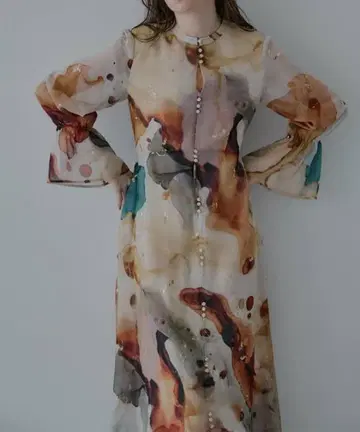 Ameri UNDRESSED AMELIA INK ART DRESS