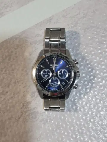 SEIKO 세이코 ST63 아날로그 손목시계 남성용 실버 블루
