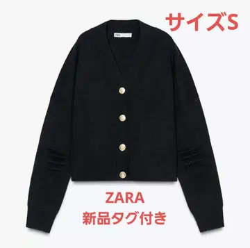 택 포함 새상품 ] ZARA 네이비 니트 가디건 골드 버튼 사이즈 S
