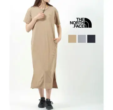 [새상품급] THE NORTH FACE 반팔 롱 원피스 S 블랙
