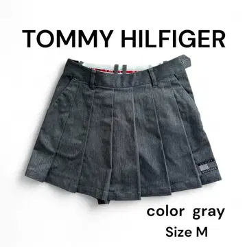 TOMMY HILFIGER 골프 플리츠 스커트풍 큐롯 그레이 M