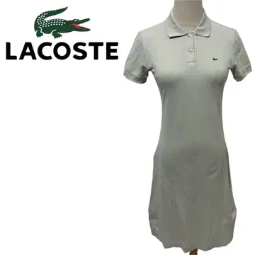 LACOSTE 피케 셔츠 원피스 셔츠 원피스 롱 기장 라코스테 반팔