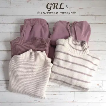 [GRL/그레일 묶음 판매] 스웨트 팬츠 & 니트탑 세트 의류