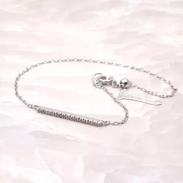 히로타카 쇼트 바 다이아몬드 팔찌 K10 WG