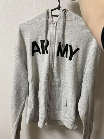 U.S. ARMY 미군 (PFU)용 지퍼 후드티 L 90년대