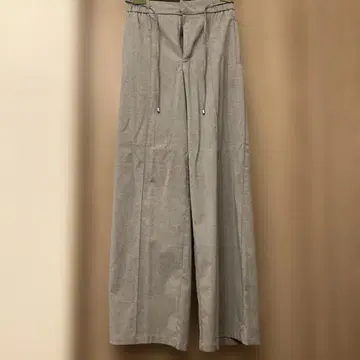 ZARA 그레이 와이드 팬츠 허리 드로우 스트링