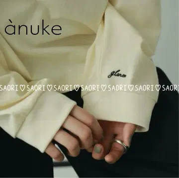 anuke [ 새상품급 ] Onepoint Long T-shirts 크림