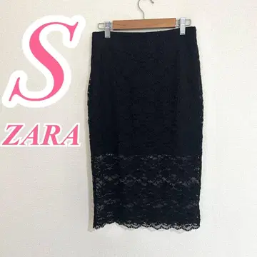ZARA 자라 블랙 타이트 스커트 S 레이스 깔끔한 롱 기장