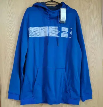 언더아머 로고 후드티 속기모 블루 XXL