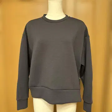 BEAUTY FORMJERSEY 사이드 ZIP 크롭 풀오버 차콜
