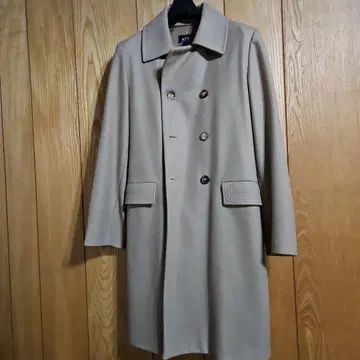 A.P.C. 베이지 더블 브레스트 롱 코트 프랑스제