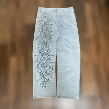 [ Y2KDouble Knee ] 커스텀 데님 팬츠 배기 진
