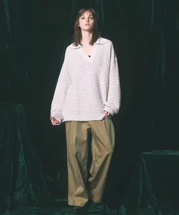 Gabardine Prime-Wide Two Tucks Pants