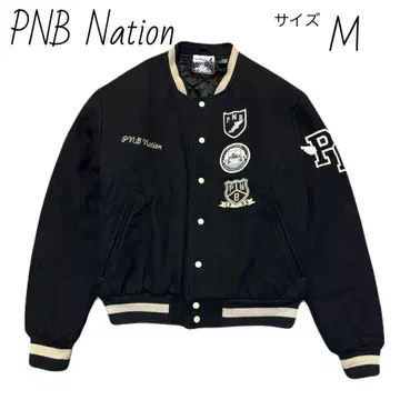 PNB 네이션 PNB Nation 바시티 자켓 사이즈 M 블랙