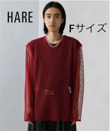 [ 완판템 ] 새상품 HARE 하레 OVER 메쉬 컷 풀오버