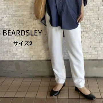 사이즈 2 BEARDSLEY 트랙 팬츠 허리밴딩 화이트 루즈핏