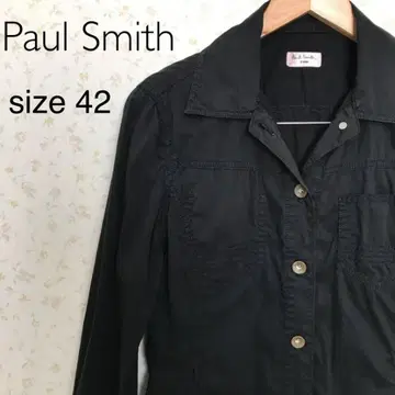 새상품급 Paul Smith 폴스미스 코튼 셔츠 7부 소매 블랙