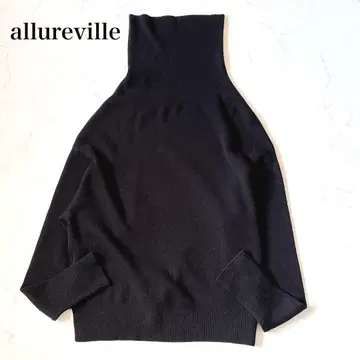 미사용 새상품! [ allureville ] 터틀넥 긴팔 니트 블랙 2M