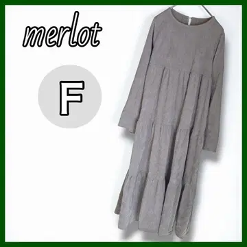 merlot 멀로 롱 원피스 코듀로이 프리 사이즈 긴팔 브라운