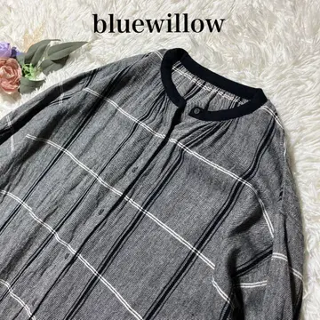 새상품급 [ bluewillow ] 블루위로 코튼 린넨 체크 원피스