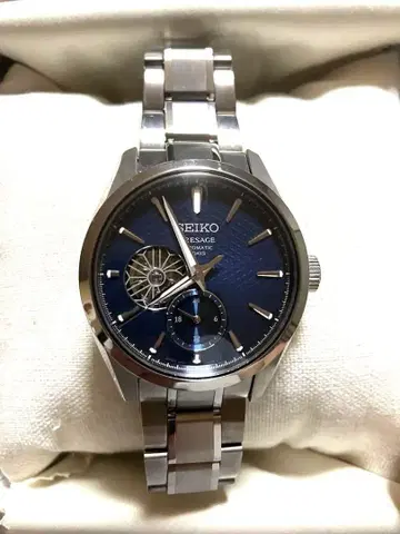SEIKO Presage 자동 와인딩 시계 다크 블루 아이테츠색 새상품급