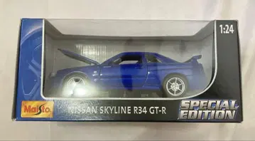 제조 중지 Maisto 1/24 스카이라인 GT-R R34 블루