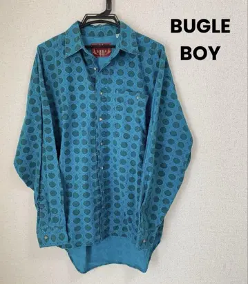 BUGLE BOY 긴팔 셔츠 패턴 셔츠 구제 의류 빈티지 사이즈 L