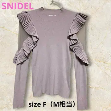 SNIDEL 프릴 슬리브 니트탑 풀오버 프리 M 상당