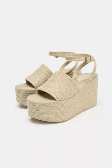 ZARA 주트 플랫폼 웨지 샌들