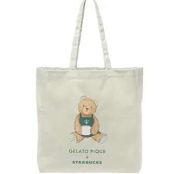 gelato pique STARBUCKS 베어 프린트 밴드 포함 토트백