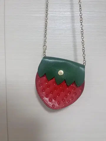earl's favourite 딸기 모양 가죽 코인 케이스