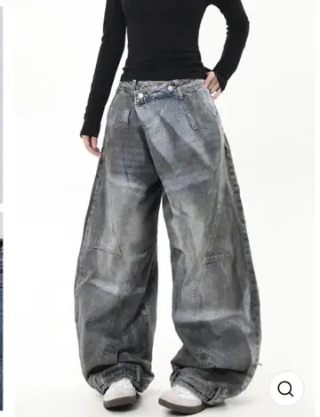 HI-LANDER Dull wash widesilhouette denim