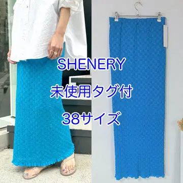 미사용 택 포함 SHENERY 38 사이즈 셔링 플라워 롱 스커트
