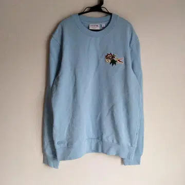 새상품급 LACOSTE 크루넥 패치 맨투맨 트레이닝복 블루 악어